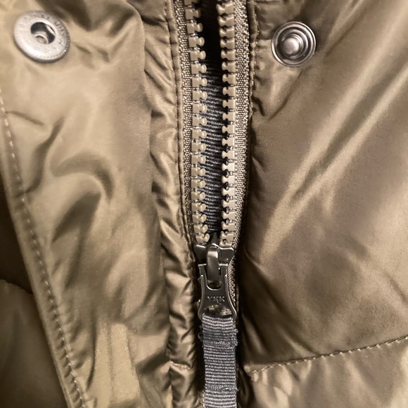 Eddie Bauer | NWT  Down Parka Olive Zip & Snap Closure Small - Picture 5 of 8